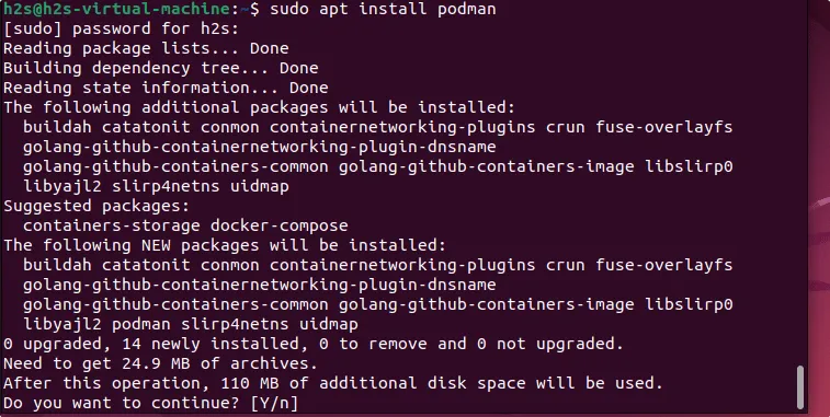 podman installation on ubuntu